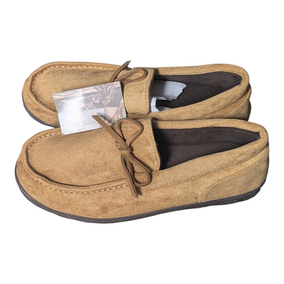 Lazy Steps Men's Moccasin Slippers - Size 11 -Tan/Brn - New - Indoor/Outdoor - Picture 2 of 7
